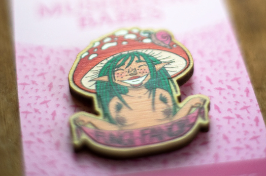 Fungi Fangirl Pin Badge